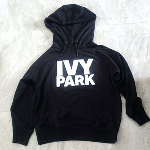 IVY PARK DRAWSTRING BLACK HOODIE SWEATSHIRT, Small